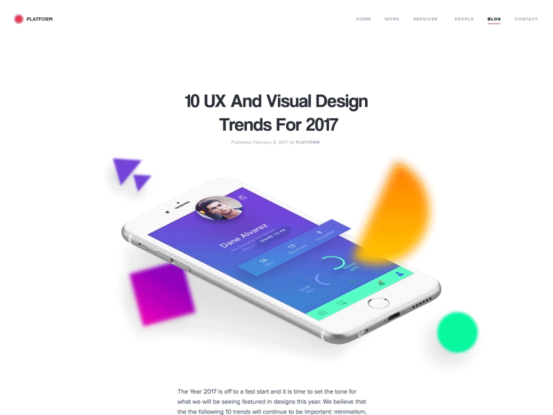 10 UX And Visual Design Trends For 2017 2017 ae after effects animation blog gif smooth ui ux visual