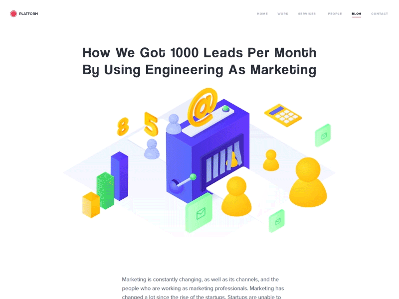 How We Got 1000 Leads Per Month ae after effects gif lead marketing motion ui user ux