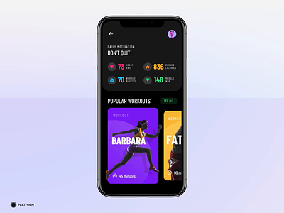 Fitness App ae after effects animation app crossfit design fitness gym iphone iphone x iwatch logo smooth sport ui ux