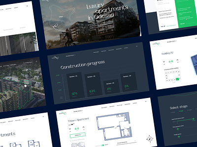 Interactive for a residential complex | Lazarev. animation apartments check construction design luxury motion graphics page progress real estate real time room section ui ux web