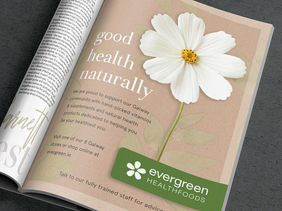 Magazine Ad for Evergreen Healthfoods