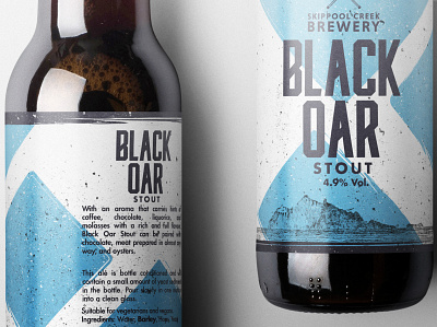 Black Oar Stout - Skippool Creek Brewery design packaging typography vector