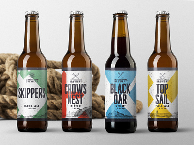 Launch range - Skippool Creek Brewery branding design packaging vector