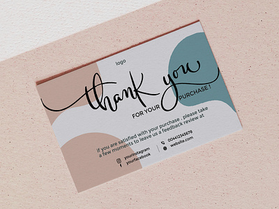 Thank You Cards / Stickers Design.
