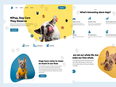 NiPup Design branding design dog illustration landingpage logo typography ui ux vector