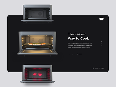 Website for a Smart Oven | Lazarev. 3d app branding clean creative design ecommerce graphic design in use interaction landing light oven pizza product specs ui ux web website