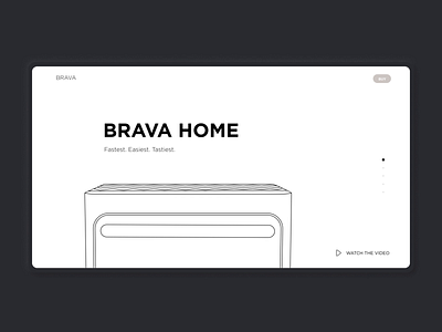 Animation for Brava Home oven | Lazarev. animation app black clean cooking design ecommerce features home illustration interaction light motion graphics oven process product product page ui ux web