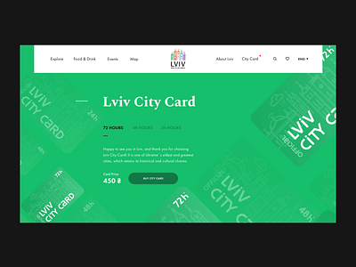 Lviv City Card — Web Page | Lazarev. 3d animation benefits buy card city clean design desktop green guide lviv motion graphics tourism travel ui ux web