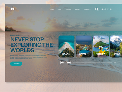 Travel web landing page