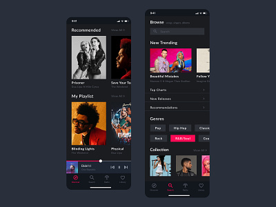 Music Player Mobile App Design app app design mobile music music app player ui uiux