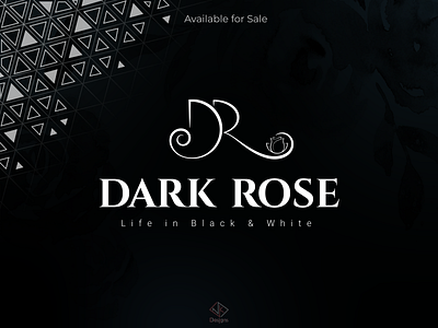 Dark Rose Fashion Logo Design black and white brand identity branding design elegant logo design fashion brand fashion logo fashion logo design graphic design icon illustration logo logo design logo designer logo inspiration logos luxury logo design monochrome fashion pattern design rose