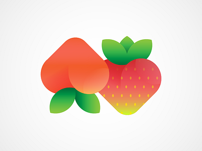 Fruity fruit gradient illustrator vector