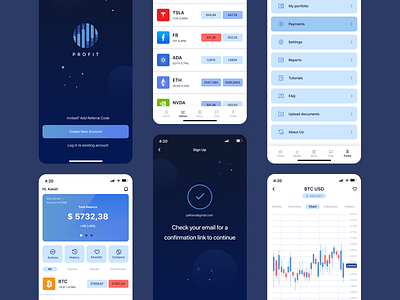 Profit - Investment App design fintech investment mobileapp ui ux