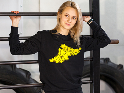 „Garbės žodis“ sweater angel design illustration lithuania plugas streetwear