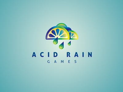 Acid Rain Games acid citrus cloud lemon logotype plugas rain