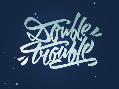 Double Trouble lettering plugas
