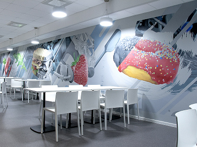F E S T O acrylic acrylicpainting festo fresco indoor kaunas lithuania mural plugas wallpainting