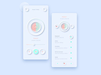 Music Player Mobile App mobile app music player ui ux