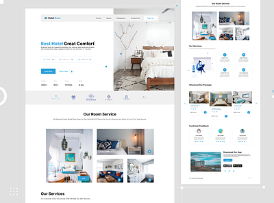 Hotel Booking Web Landing Page ui uiux ux web design webpage