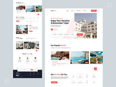 Hotel Booking Website Design hotel booking website ui ux web design webpage website website design