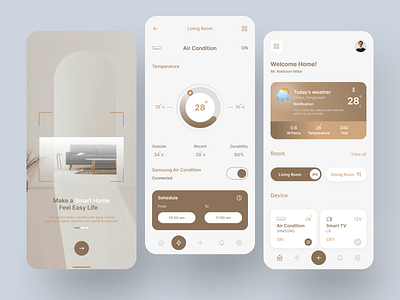 Smart Home Control App mobile app ui uiux ux