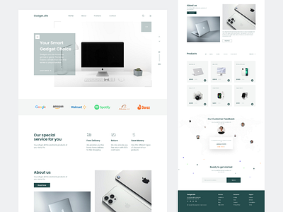 Website landing page design