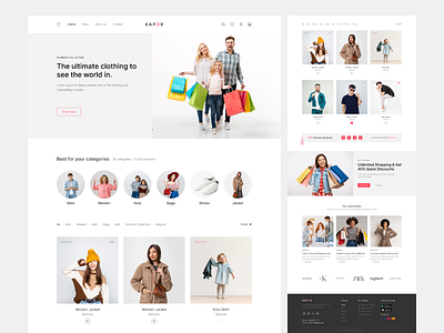 KAPOR- Clothing Shop Website Design ui ux web design webpage