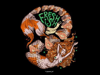 Fresh fish design illustration vector