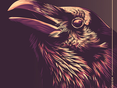 raven popart potrait animal design graphic design popart vector