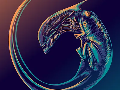 xenomorph 3d animal animation app bike branding design drawing film graphic design icon illustration logo pop art popart typography ui ux vector web