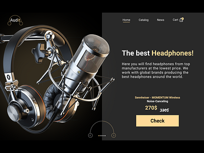 Audit - Online Headphone Store branding design ear figma graphic design headphone logo photoshop shop store typography ui uiux ux web website