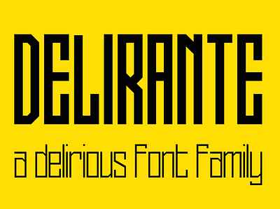 New Font Delirante design font retro typography