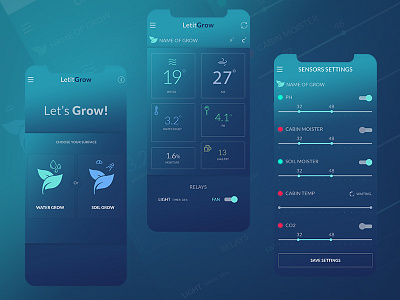 LetitGrow app concept design mobile ui ux