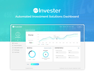 Invester app concept design desktop mobile ui ux