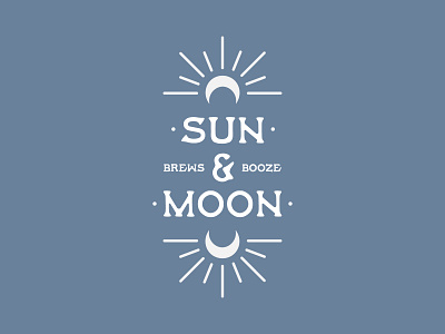 Sun & Moon - Brews & Booze brand design branding design graphic design illustration logo typography vector