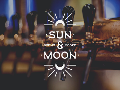 Sun & Moon - Brews & Booze brand design branding design graphic design illustration logo photography typography vector