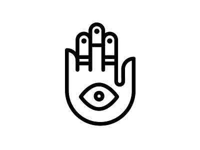 hands-y eye halloween hand icon illustration line occult vector voodoo witchcraft