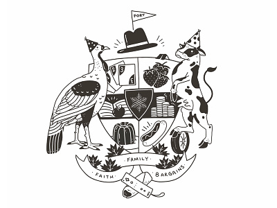 Coat of Arms - Davidson bargains black coat of arms design icon illustration ink logo motto white