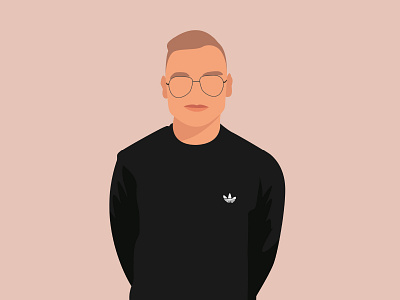 Faceless portrait flat illustration. Character design