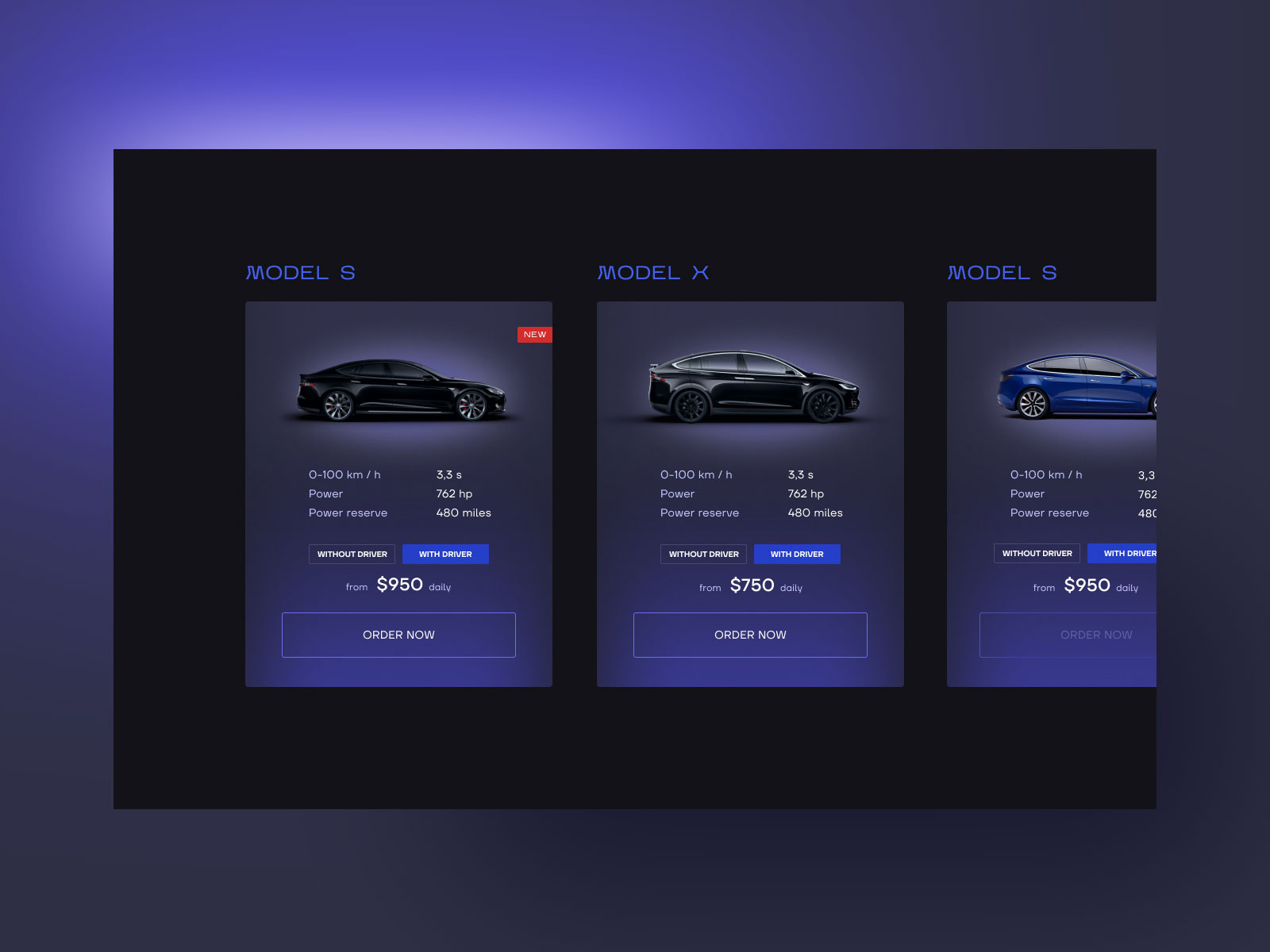 Tesla Car Rent Moscow by Aleksandra Ivanova on Dribbble