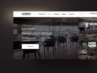 London Restauran Group black brown minimal restaurant