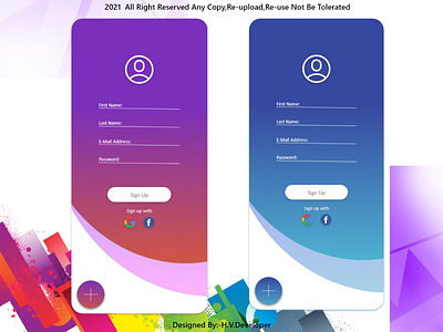 Sign In / Sign Up Ui Design for Android & ios 3d adobe xd android animation branding design graphic design illustration logo ui