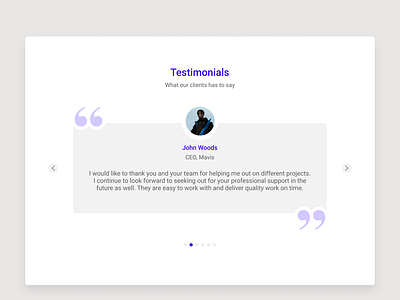 Testimonial UI