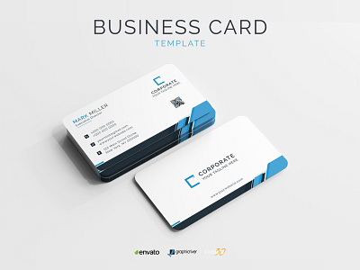 Business Card abstract blue branding business card clean corporate creative design graphic design green info minimal red template visiting card yellow
