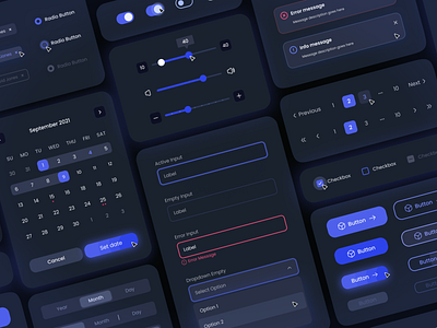 🤖 Design System - Dark Mode button component components dashboard design design system input product design style guid table tags ui ui elements ui kit uiux web