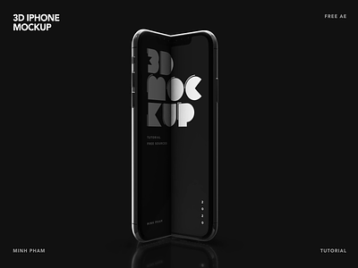 3D iPhone Mockup - Free AE source 3d 3d animation animation app design minh pham mobile motion typo typography vietnam