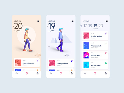 Health Tracking App Concept - Journal by Minh Pham on Dribbble