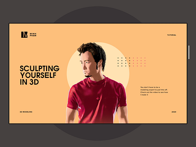 Creating a 3D model of myself 3d animation character comic design landing page motion tutorial ui vietnam web