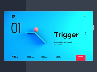 physics 3D landing page concept 3d animation cinema 4d graphic illustration interaction landing page motion product design scrolling ui ux vietnam web web design