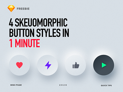 Making 4 skeuomorphic button styles in 1 minute app button button design design freebie sketch tutorial ui uiux vietnam